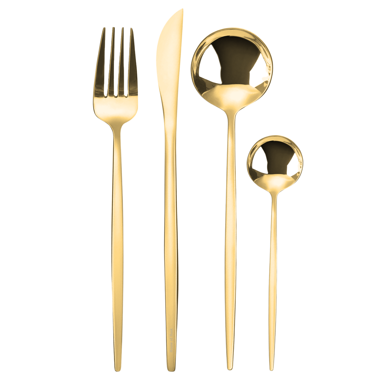 Bestek Hoogglans 6 Persoons Goud