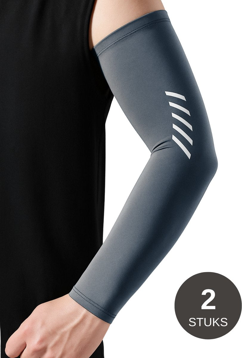 UPF 50+ UV Bescherming Arm Sleeves 2 Stuks Grijs