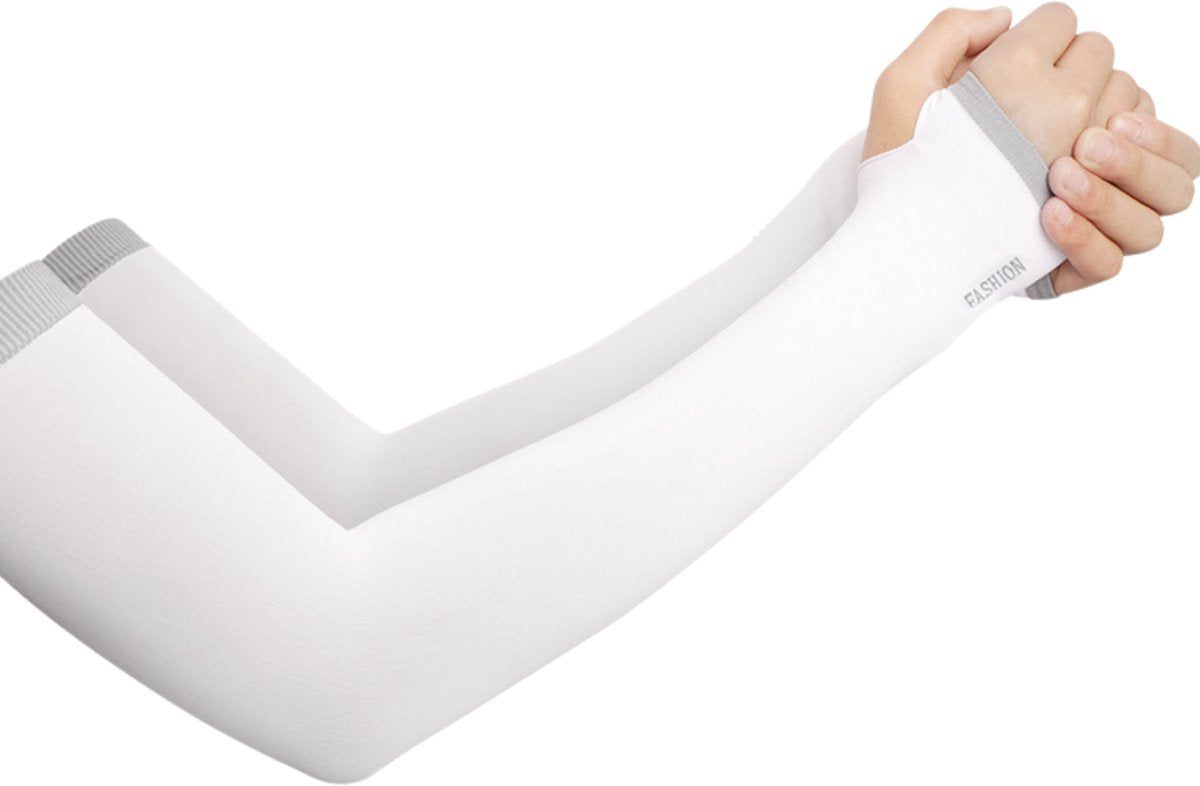UPF 50 UV Bescherming Arm Sleeves 2 Stuks Wit