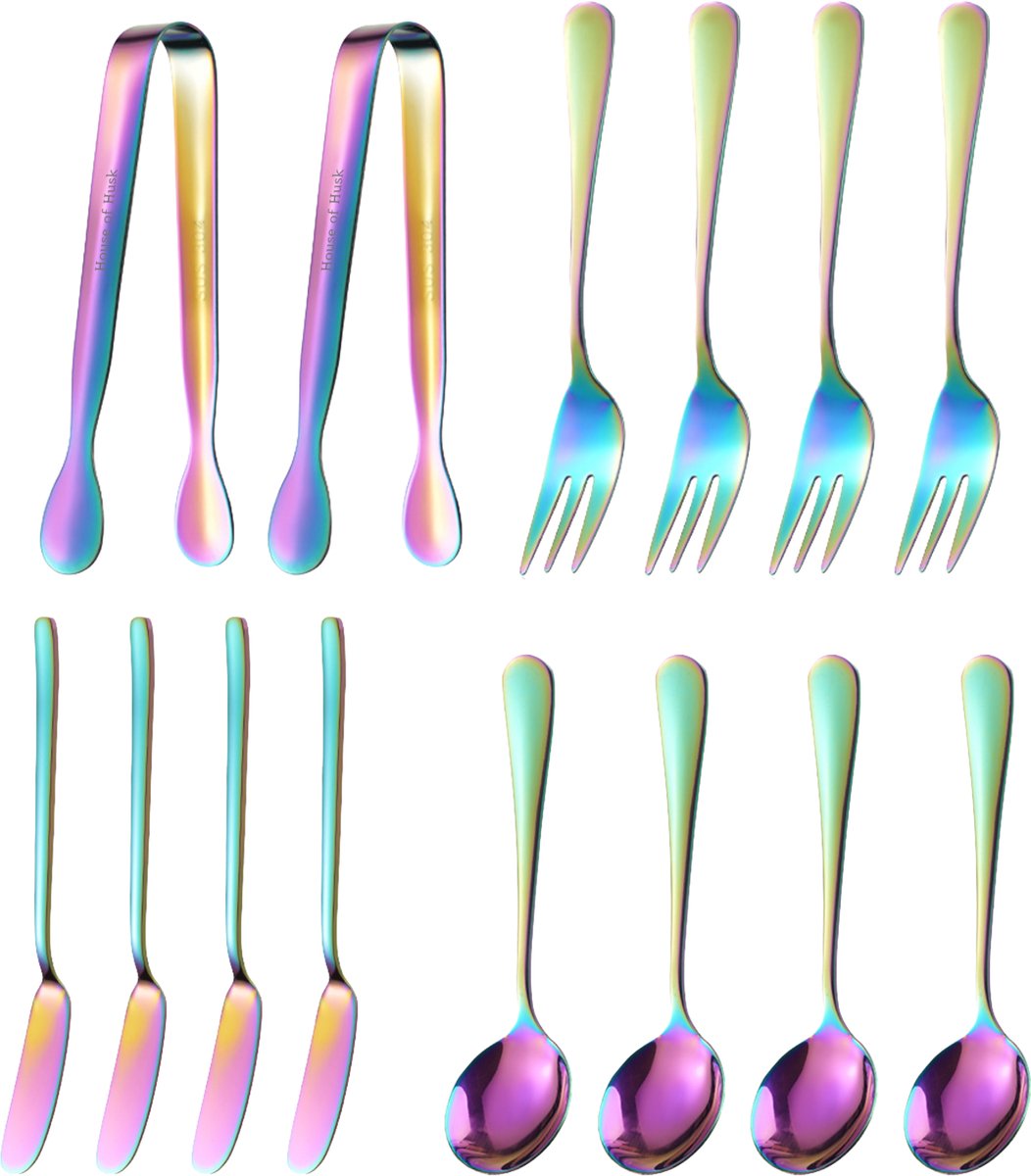 14 Delige Mini Serveerset Multicolor