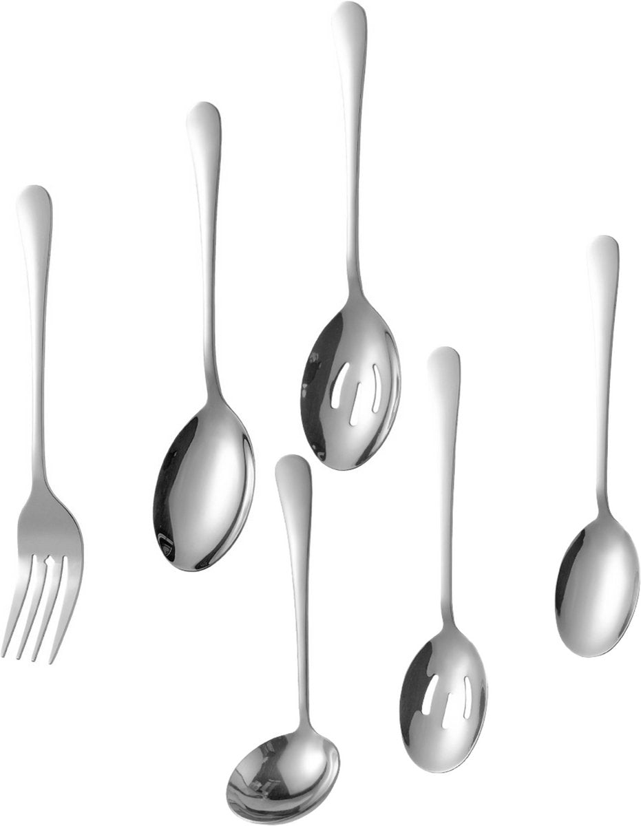 Opscheplepel Zilver Mix 6-Delige Set