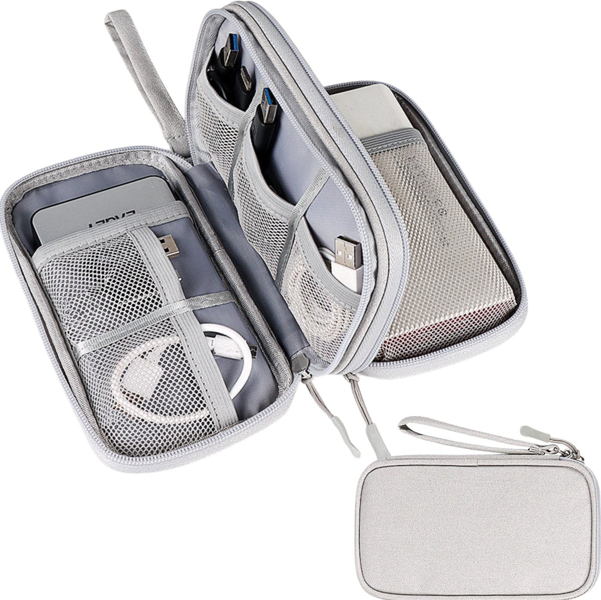 Kabel Organiser Tas Grijs