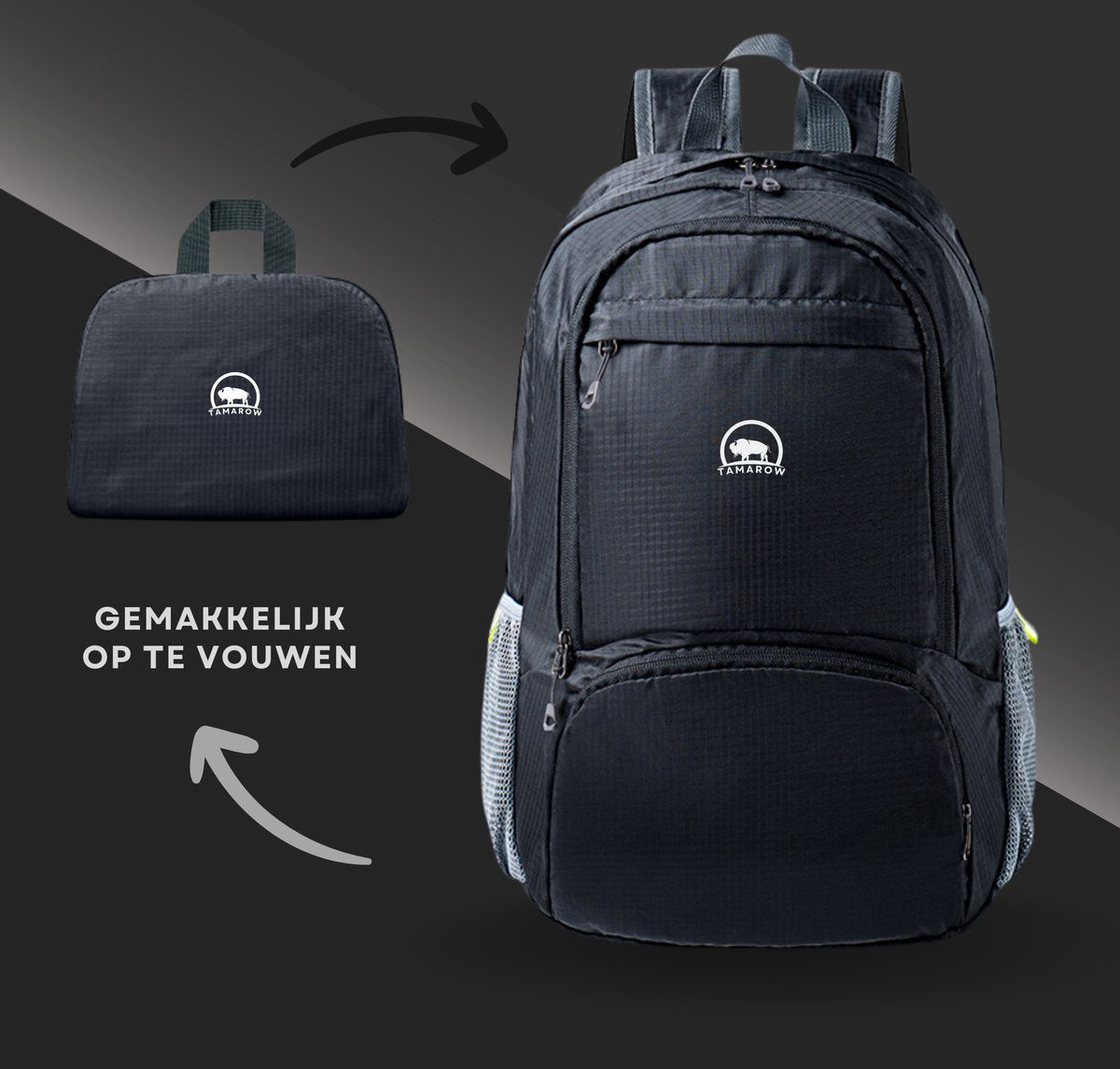 Opvouwbare Rugtas 26 Liter Zwart