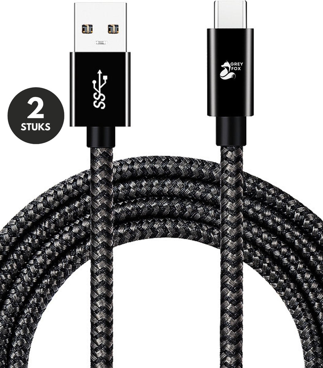 10Gbps USB-A naar USB-C Oplaadkabels 2 Stuks