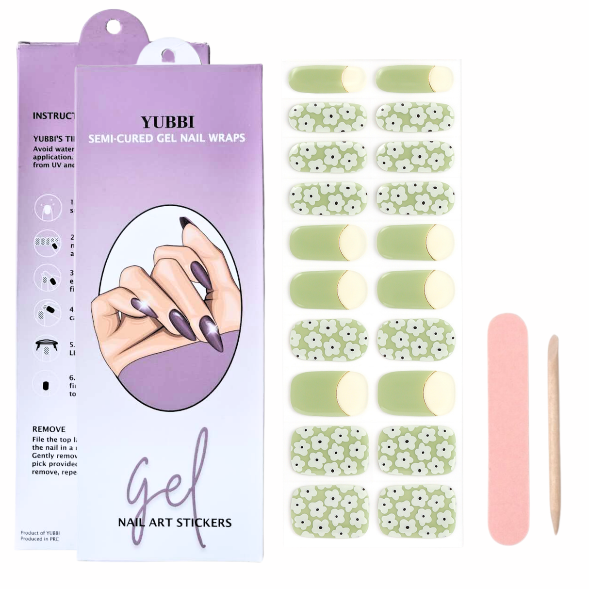 UV Gellak Stickers "Daisy Green"