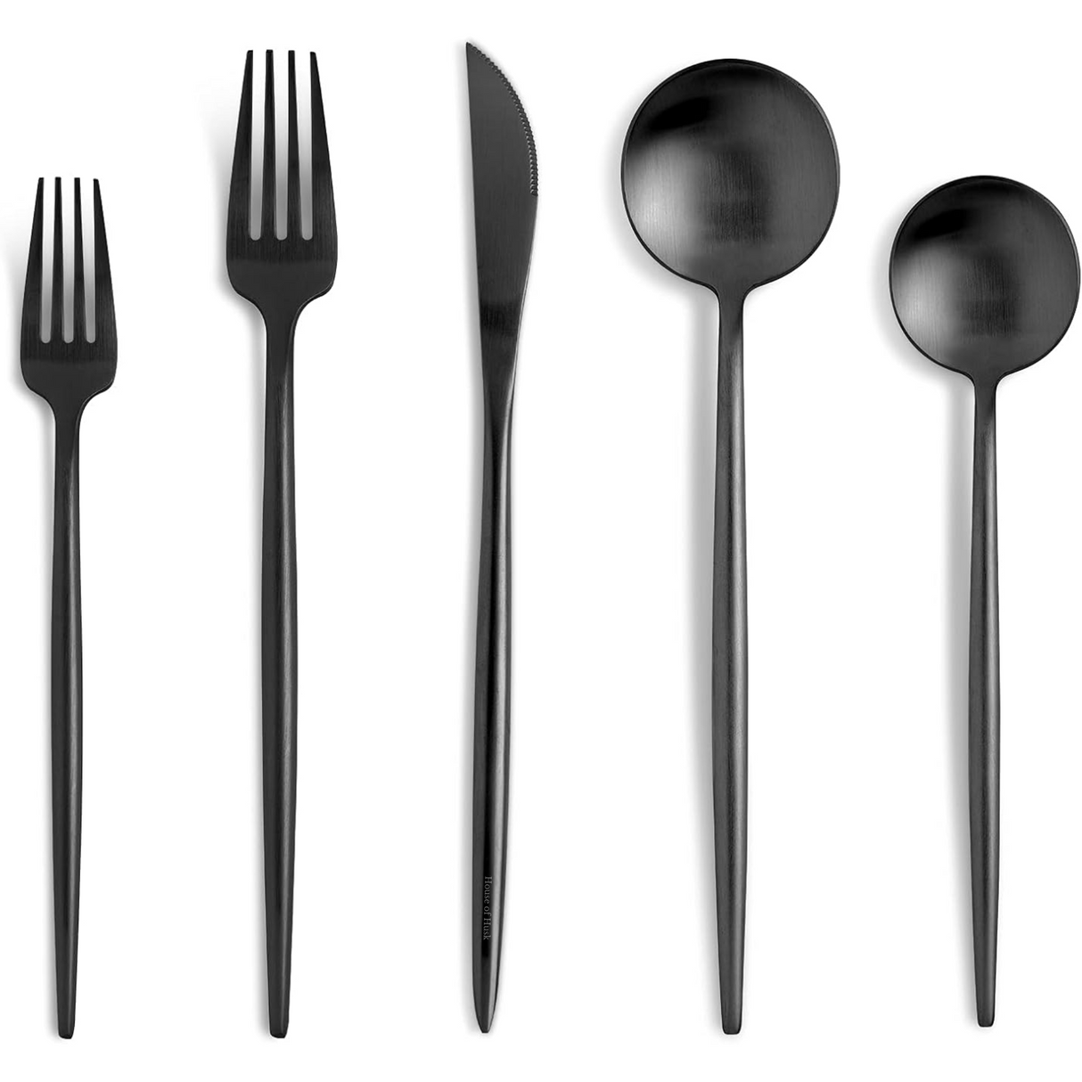 Bestek 5-delig 1 Persoons Set Mat Zwart