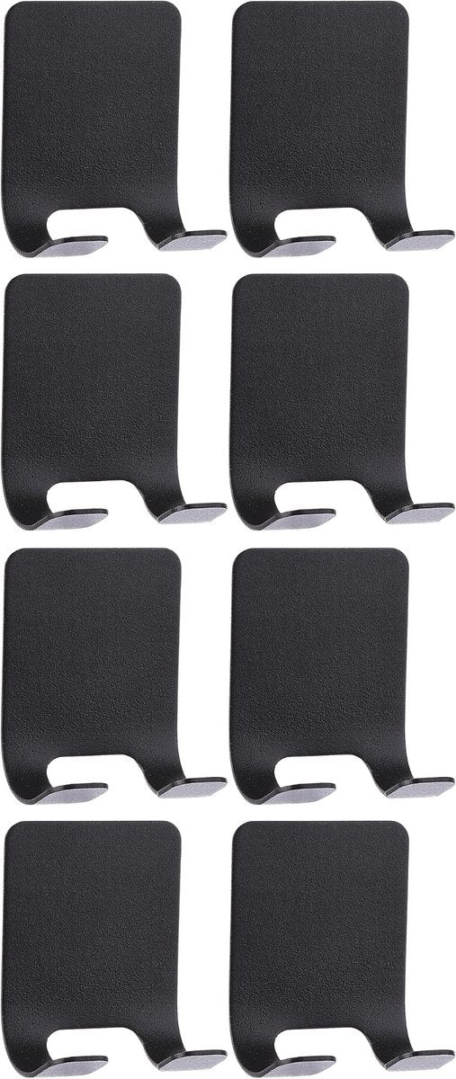 RVS Duo Wandhaak 8 Stuks Zwart