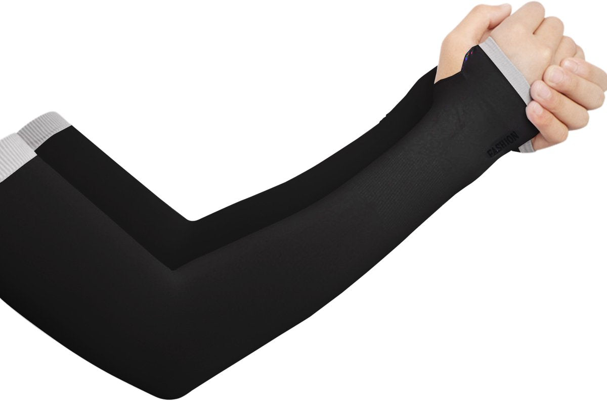 UPF 50 UV Bescherming Arm Sleeves 2 Stuks Zwart