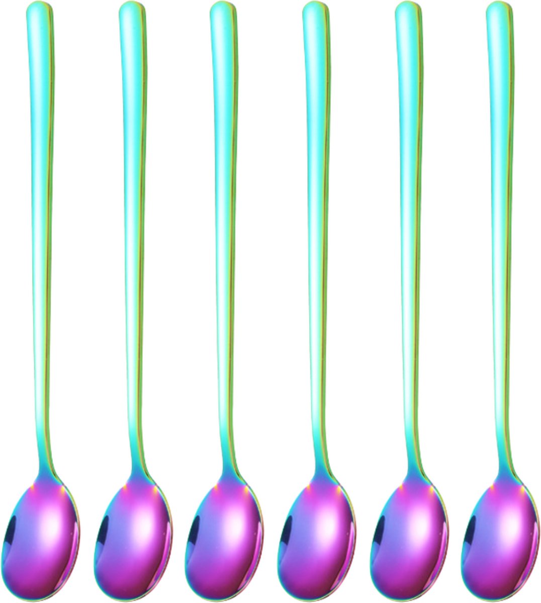 Macchiato Lepels 20cm Rainbow 6 Stuks