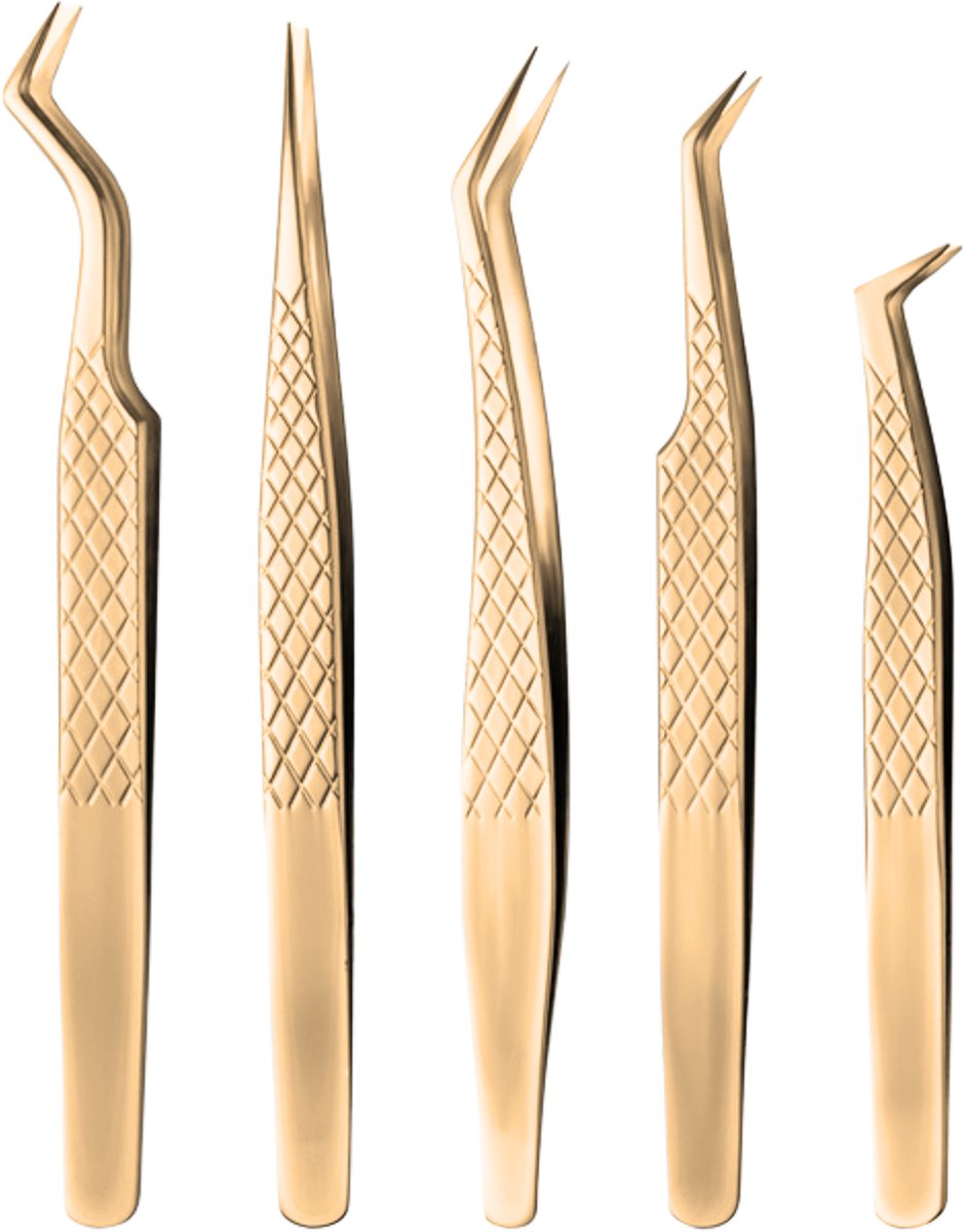 Wimperextension Pincet Set Goud