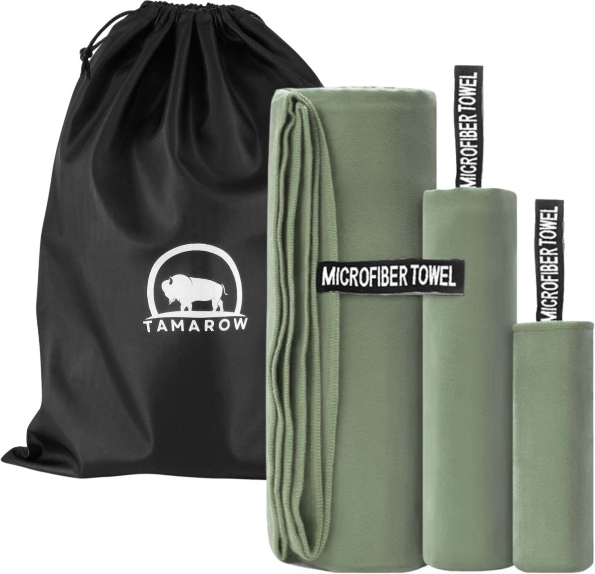 Sneldrogende Microvezel Handdoek Set Groen