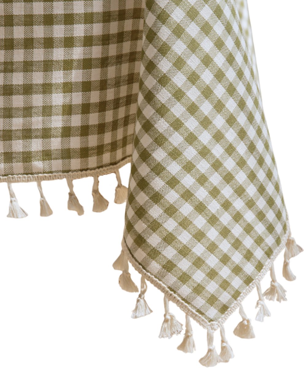 Tafelkleed Groen Geruit 135x240cm