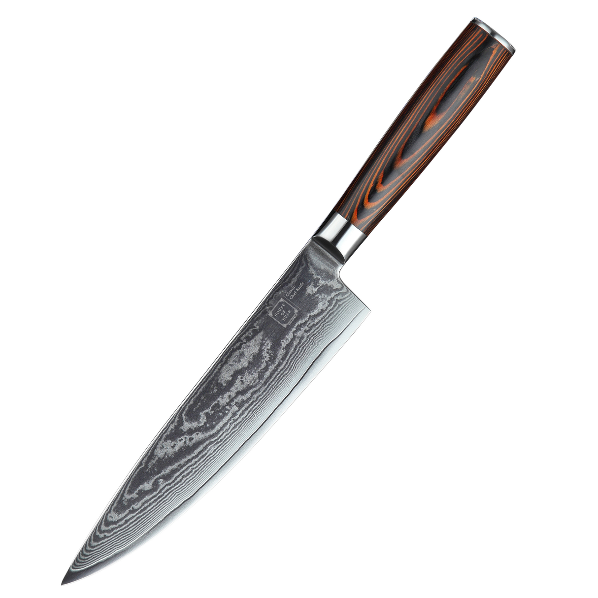 Chef Knife 10Cr15CoMov Hout Damascus