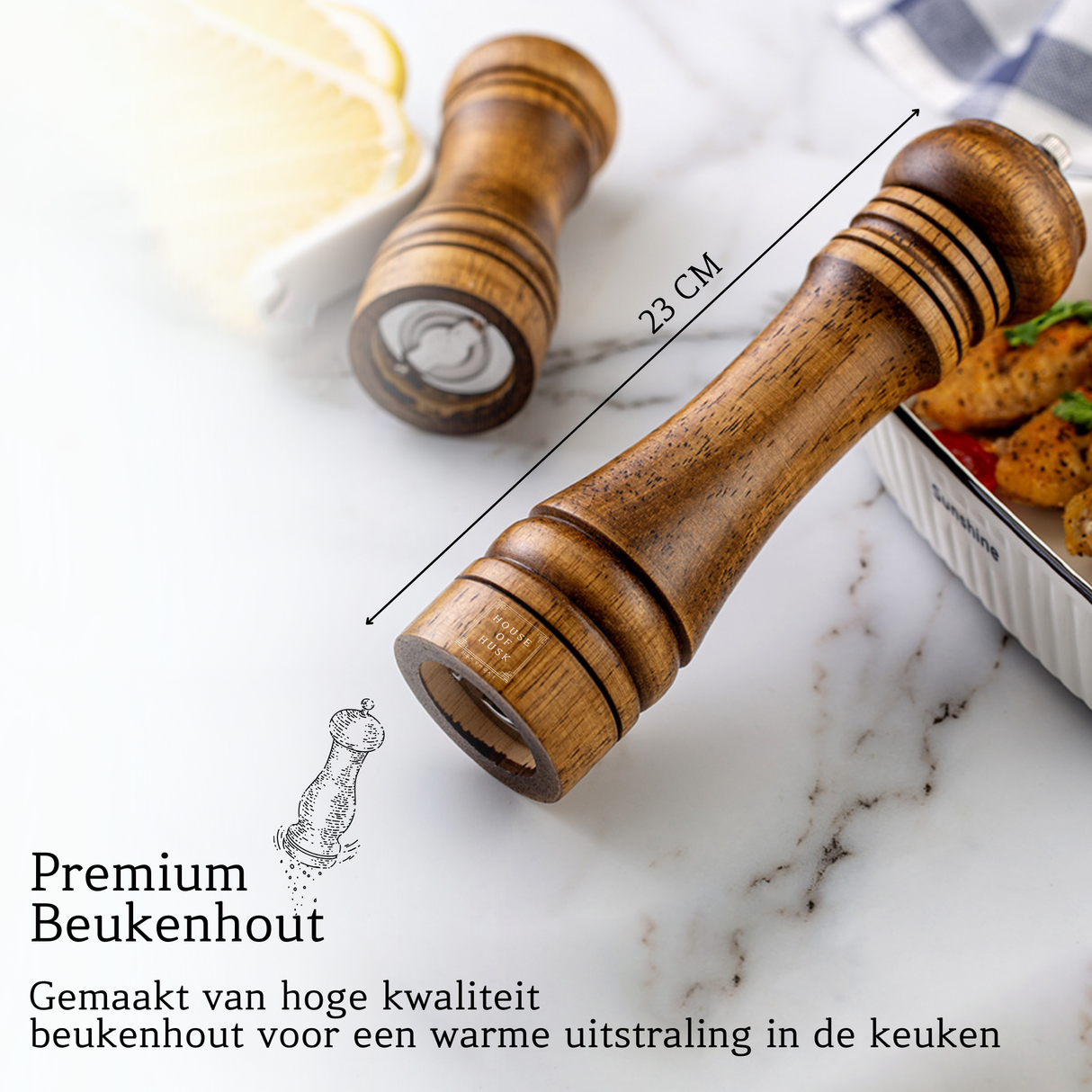 Peper- en Zoutmolen Acaciahout