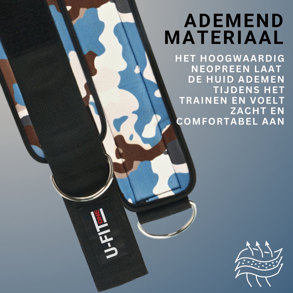 Ankle Straps Camouflage Blauw