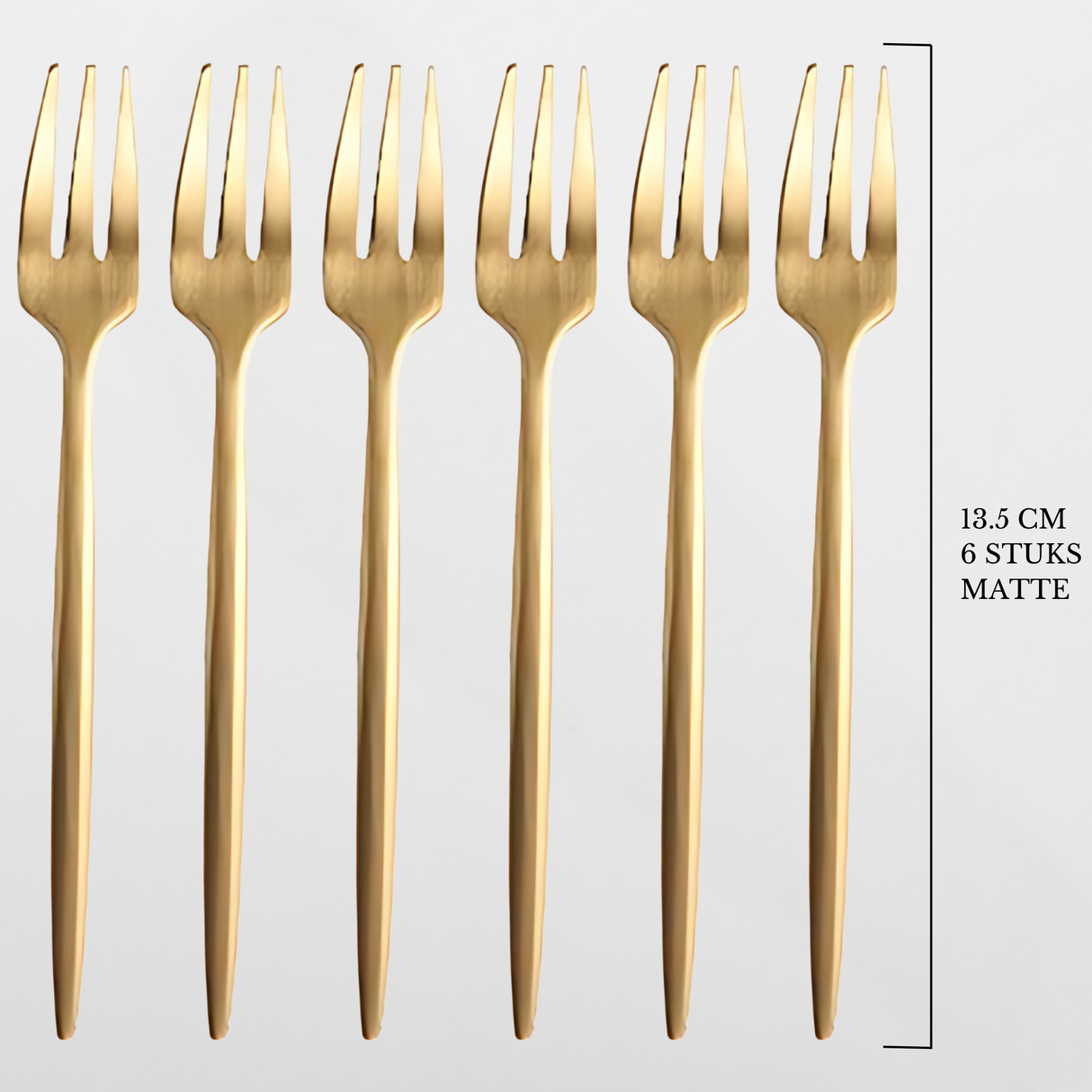Gebaksvorken Mat Goud