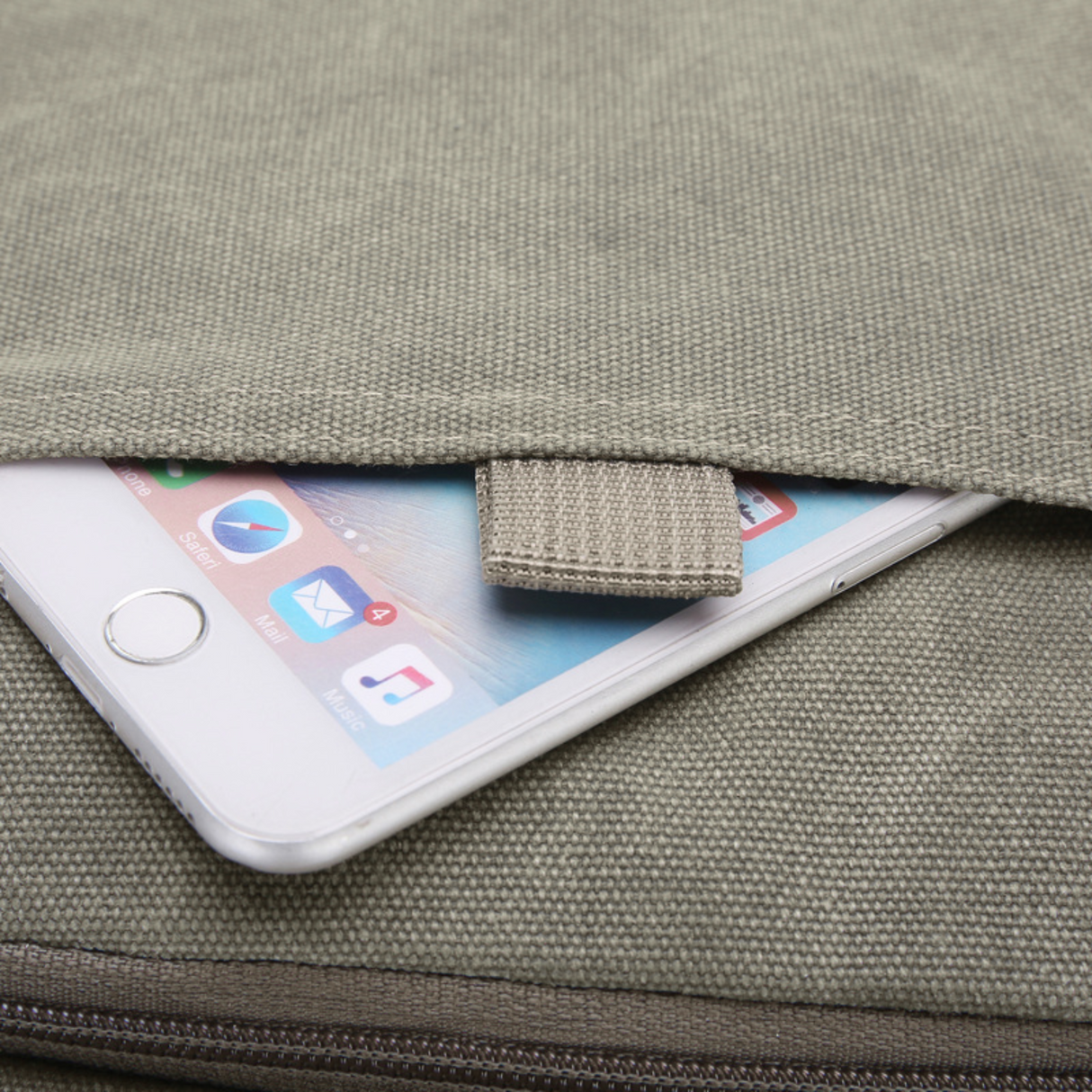 Canvas Laptop Rugzak 15.6inch 24L Khaki