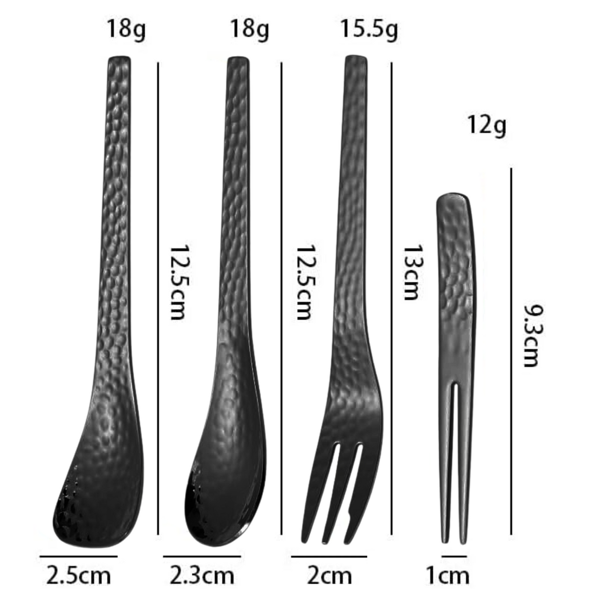 Dessert Lepel Set Zwart