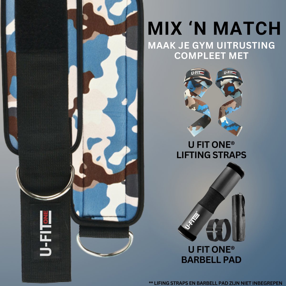 Ankle Straps Camouflage Blauw