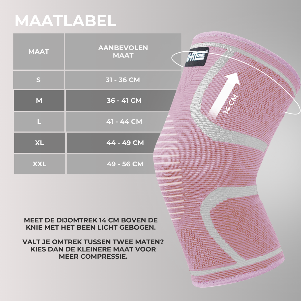 3D Compressie Kniebrace Roze 1 Paar