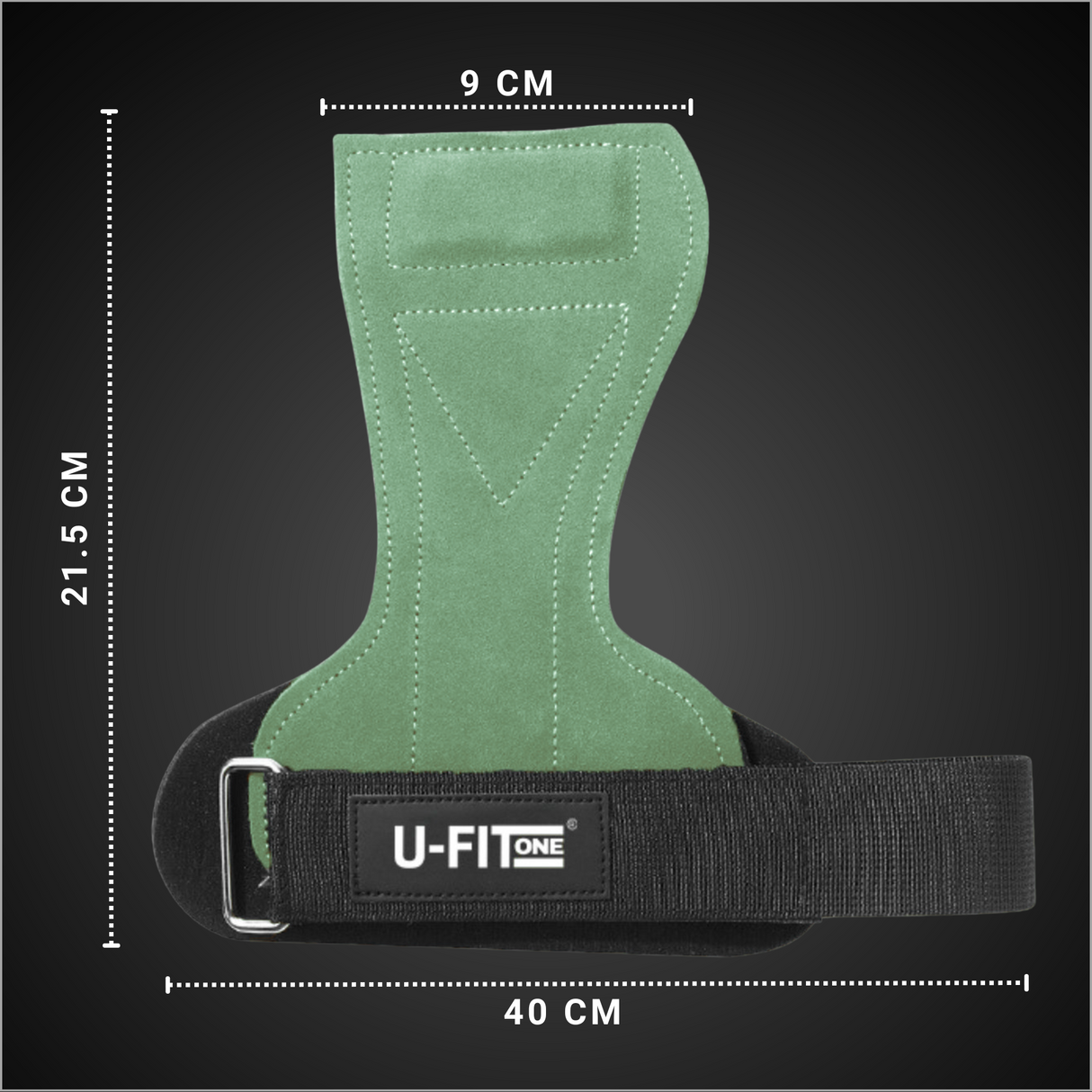 Leren Lifting Straps Groen