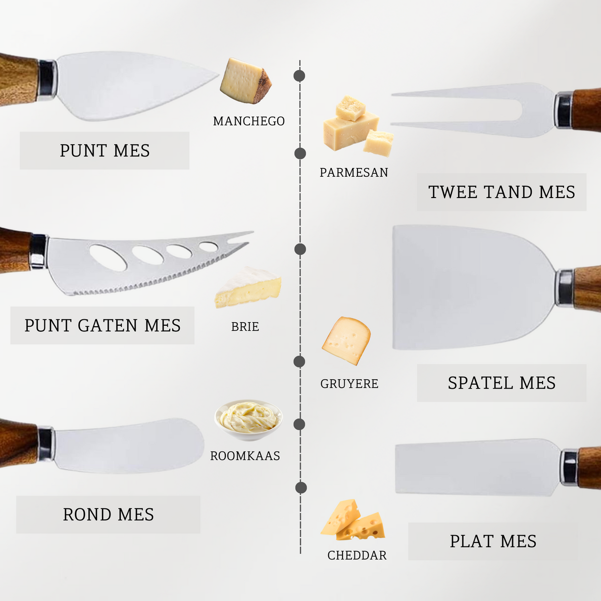 Kaasmessen Set Wood