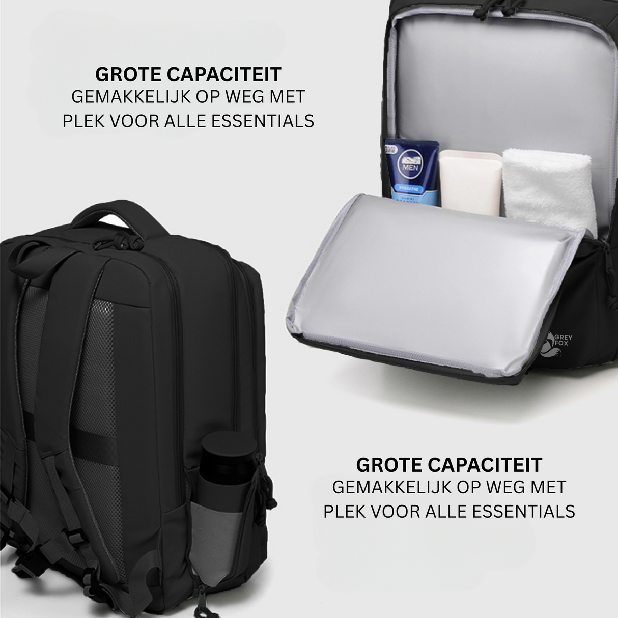 Laptop Rugzak USB 17inch 30L Zwart