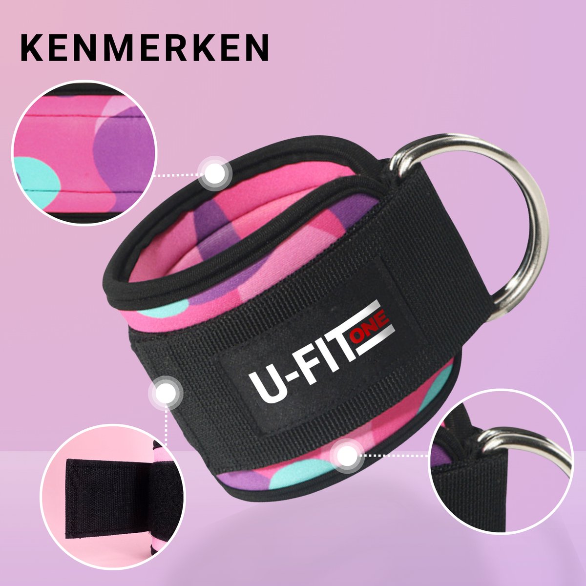 Ankle Straps Camouflage Paars