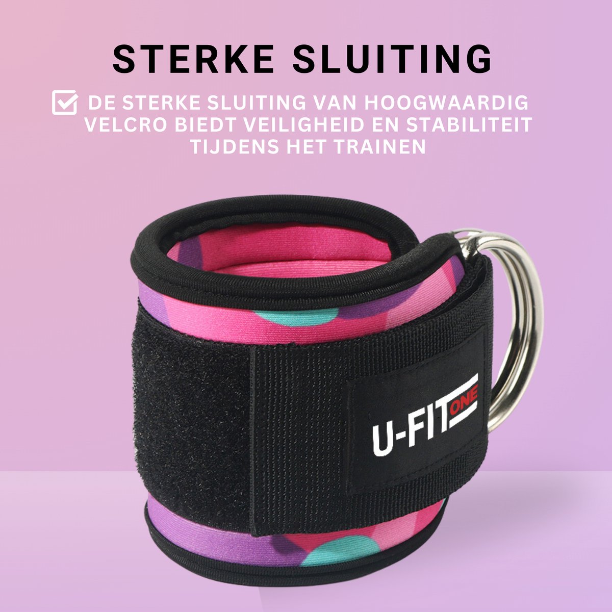 Ankle Straps Camouflage Paars