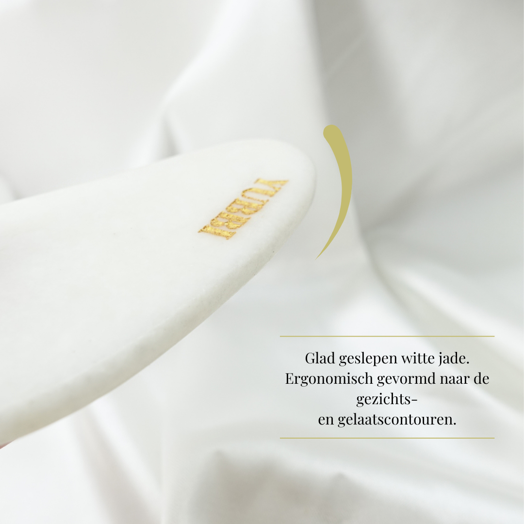 Gua Sha Set Witte Jade