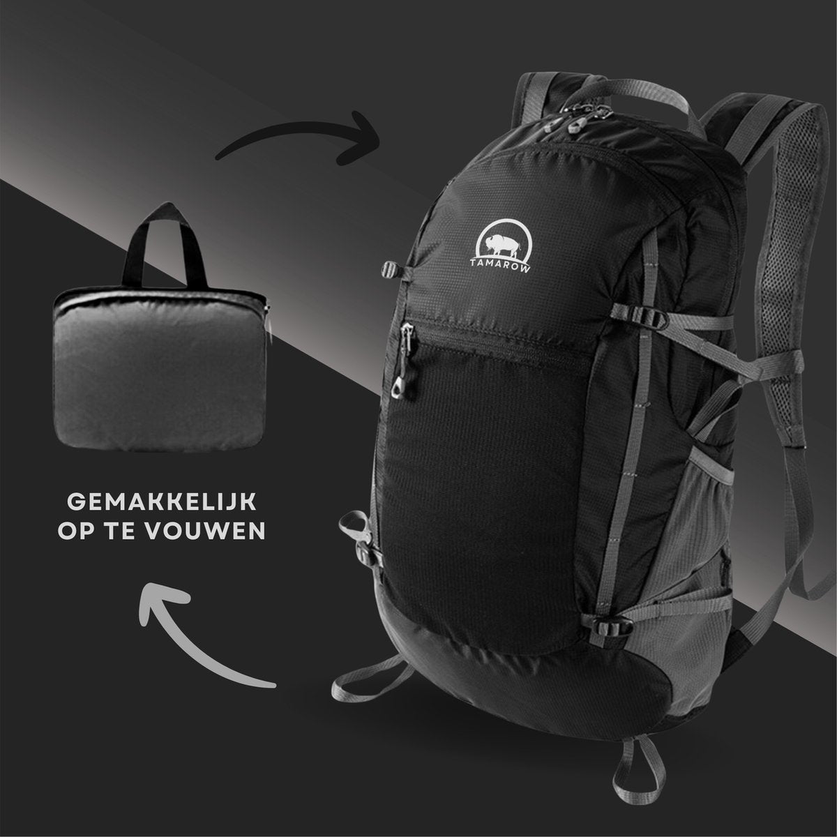 Opvouwbare Rugtas 28 Liter Zwart