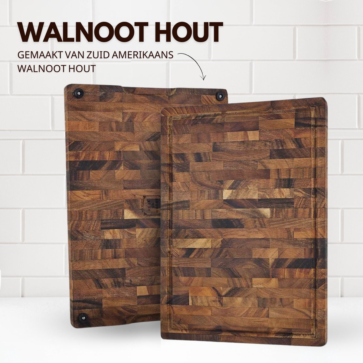 Walnoot Houten Snijplank Groot 42x30x2.5cm