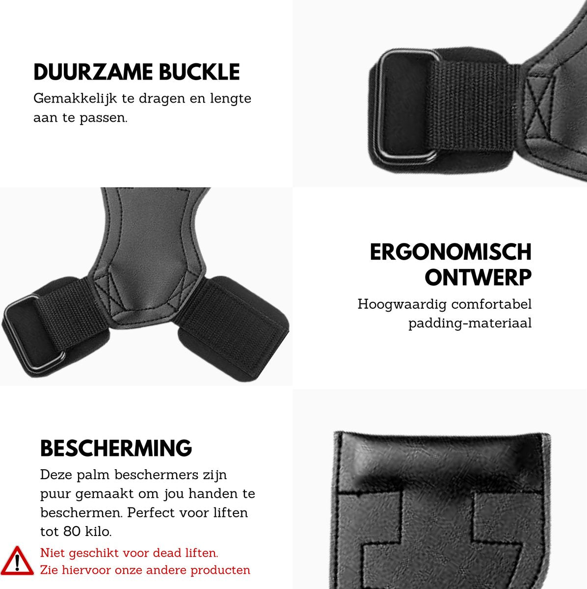 Lifting Straps PU Zwart