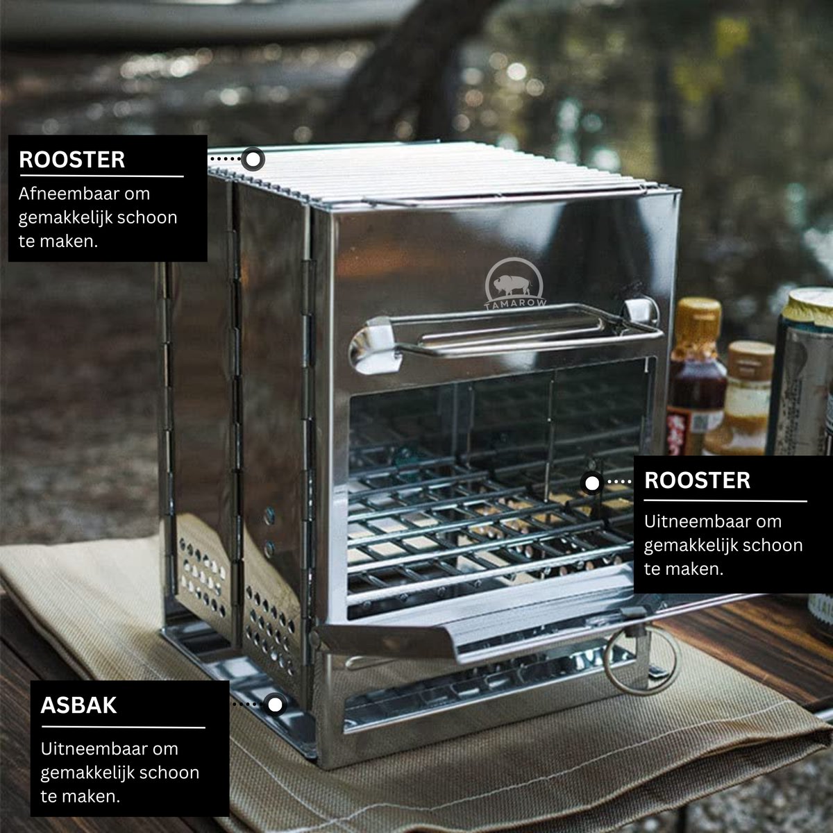 Draagbare Houtkachel 20x20x35cm