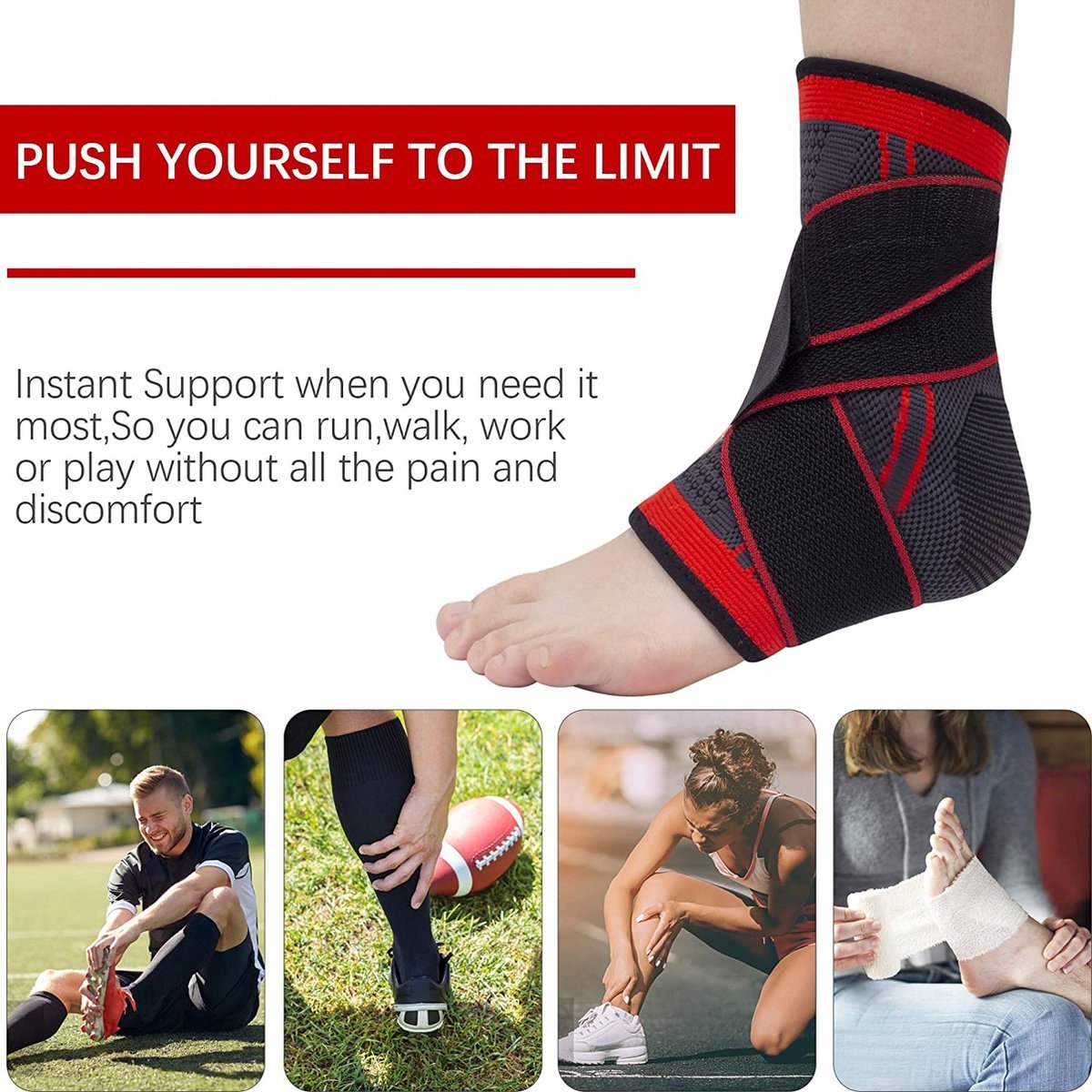 Enkelbrace Rood 1 Stuk