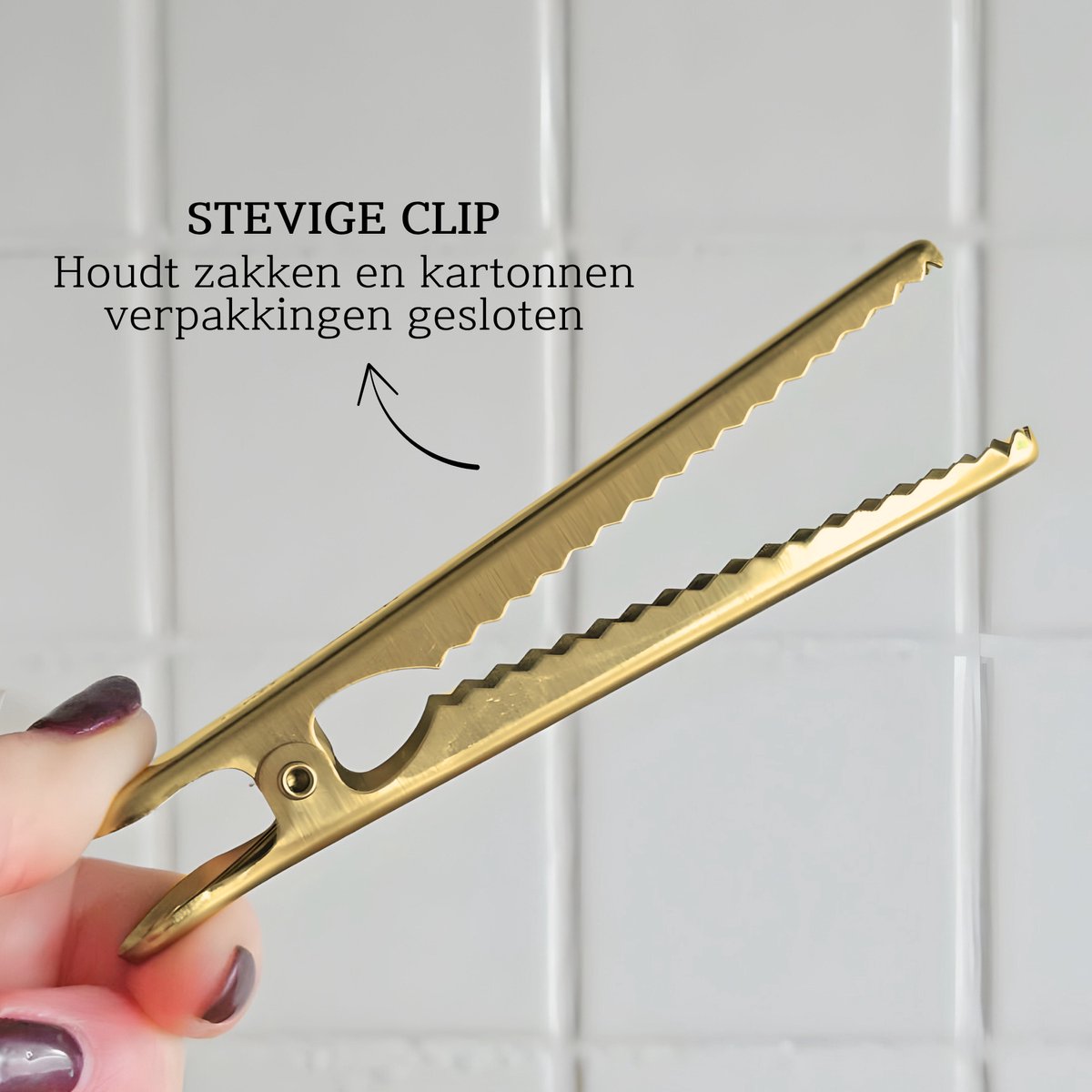 Vershoudclips Goud 112mm 8 Stuks