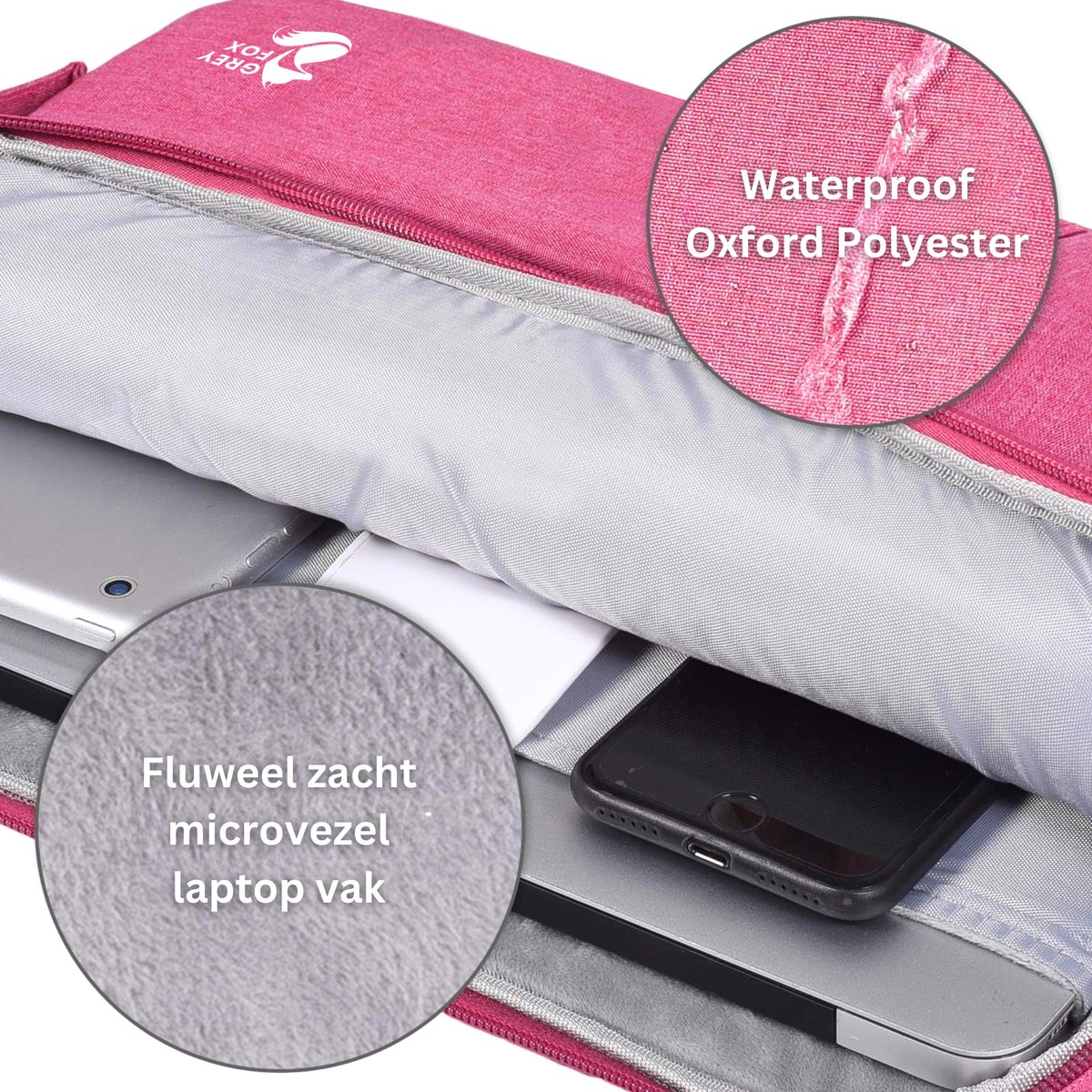 Laptophoes Basic 13inch Roze