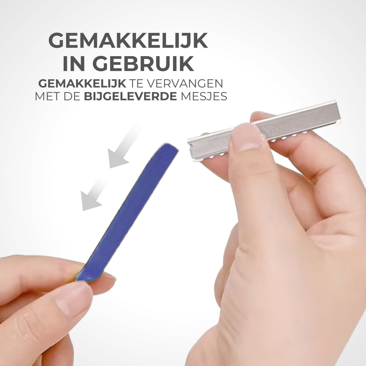 Uitdun Kappersmes Blauw Inclusief 10 Navulmesjes