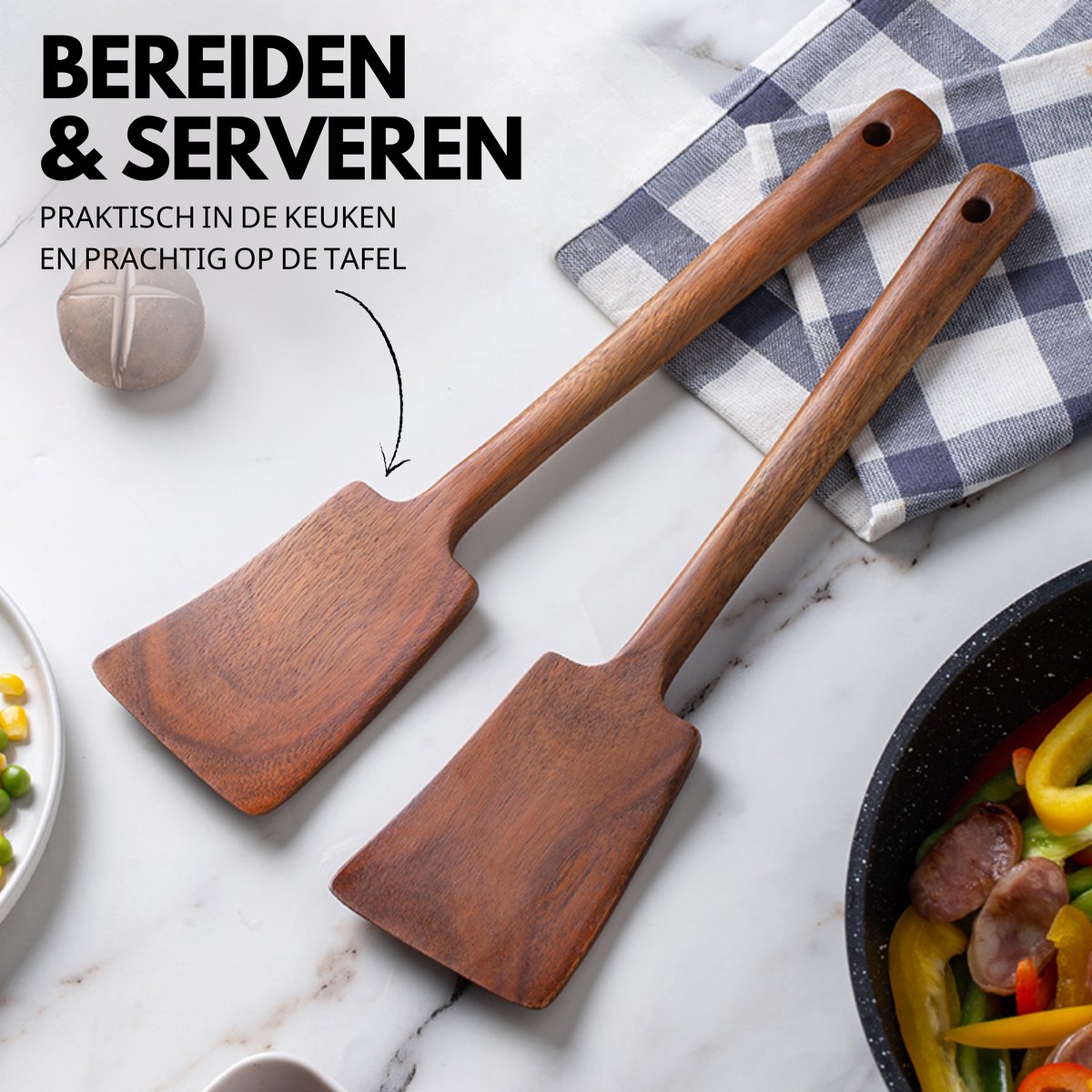 Houten Spatel Set 34cm