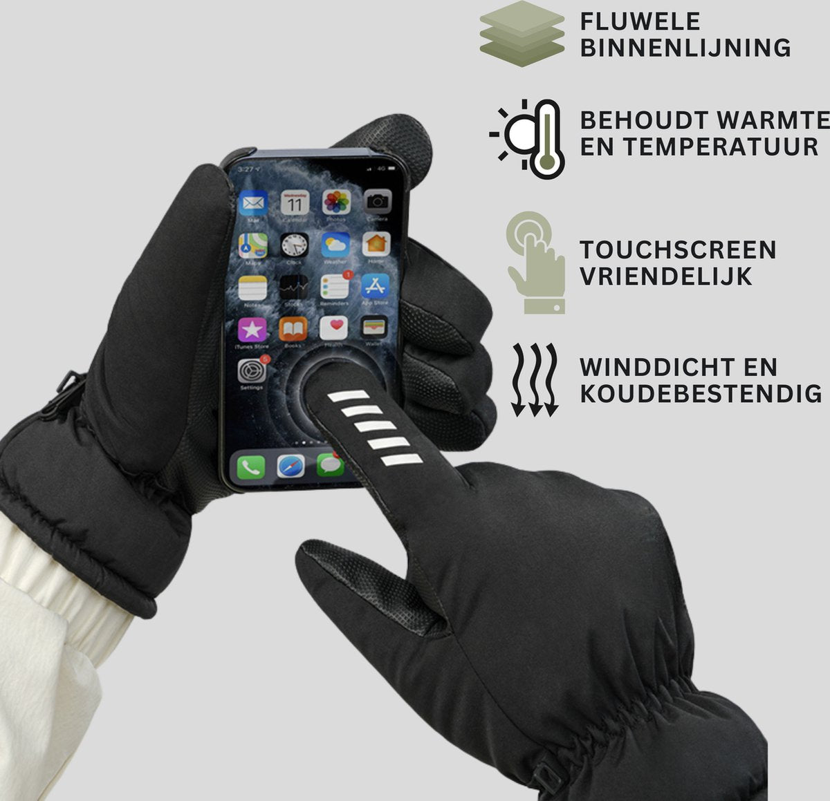 Ski Handschoenen 1 Paar Zwart