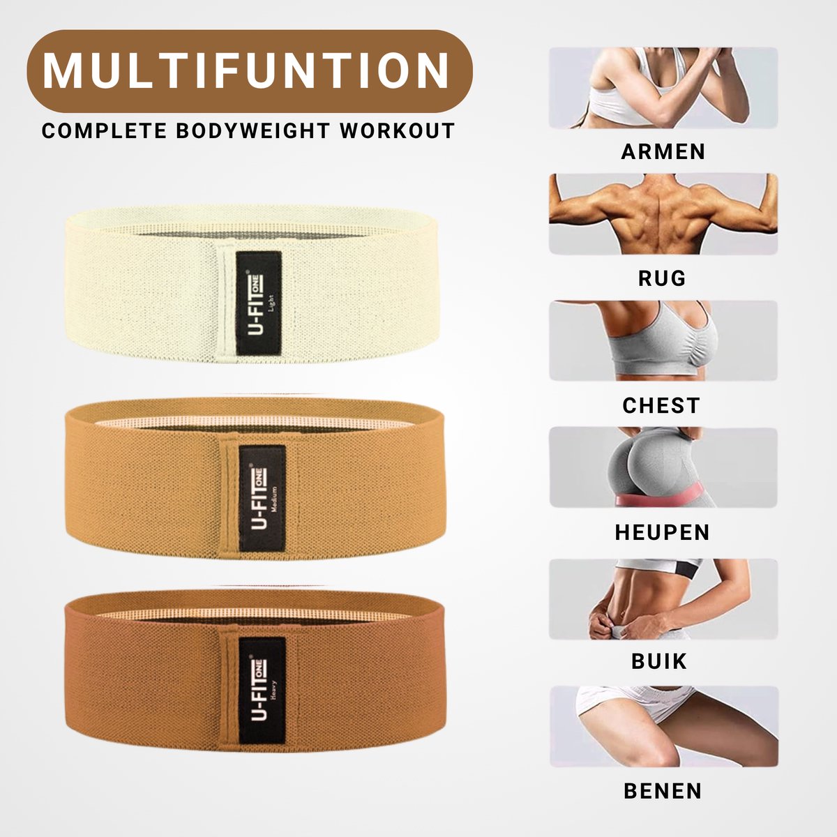 Weerstandsbanden Set Bruin