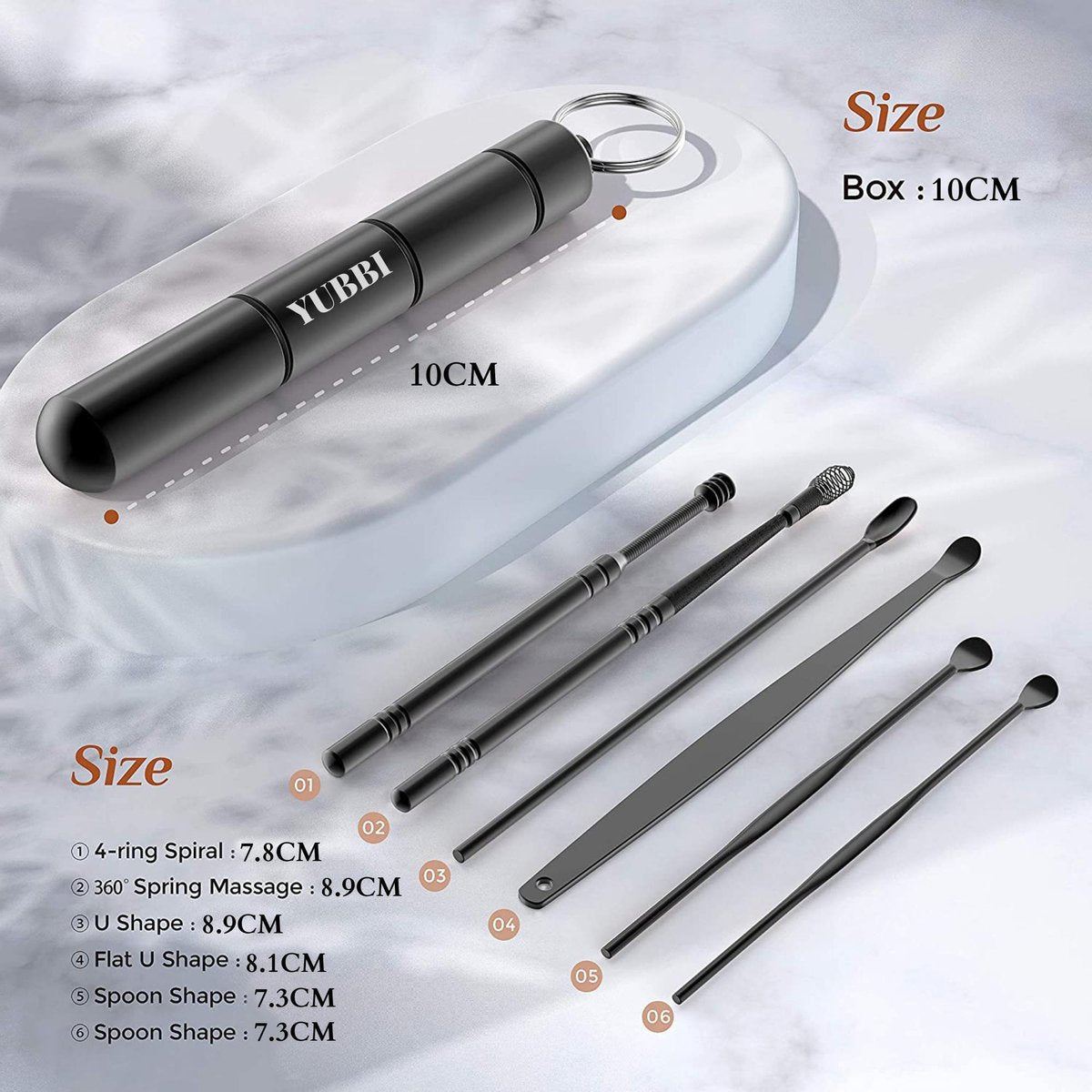 6 Delige Oorsmeer Verwijderaar Set met Etui