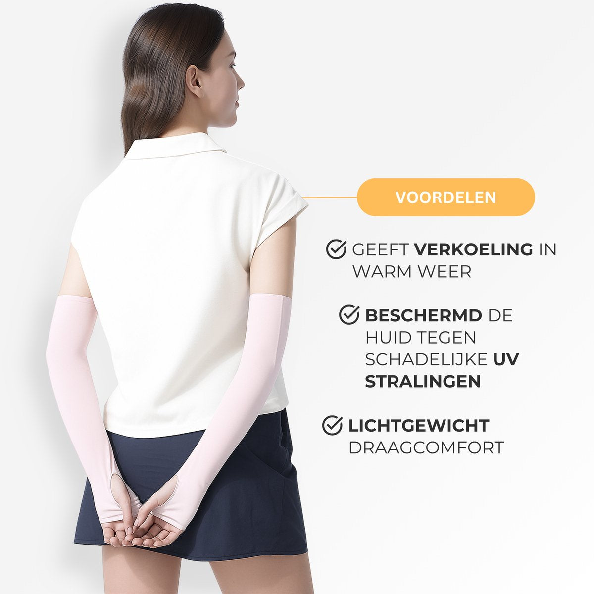 UPF 50+ UV Bescherming Arm Sleeves 2 Stuks Roze