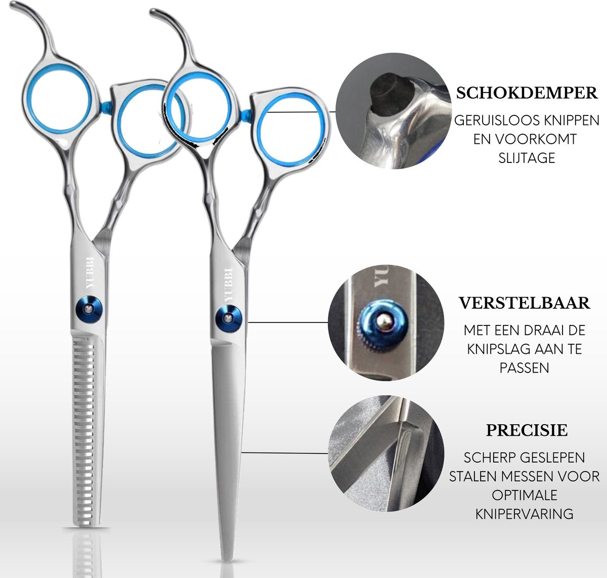 Kappersscharen Set 11-delig Zilver
