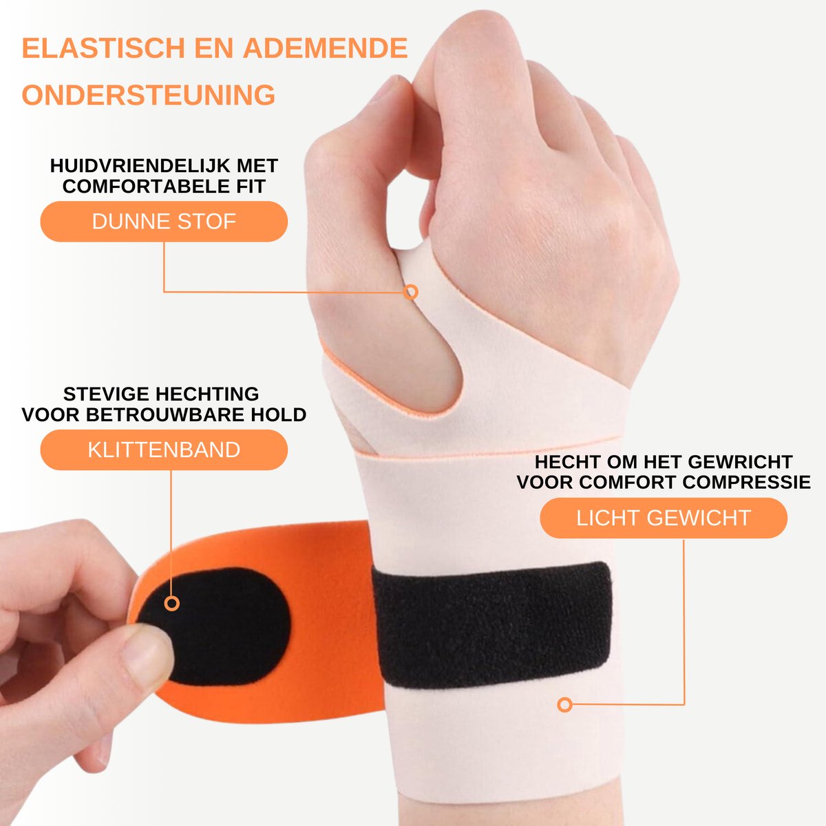 Wrist Wraps 1 Paar Beige