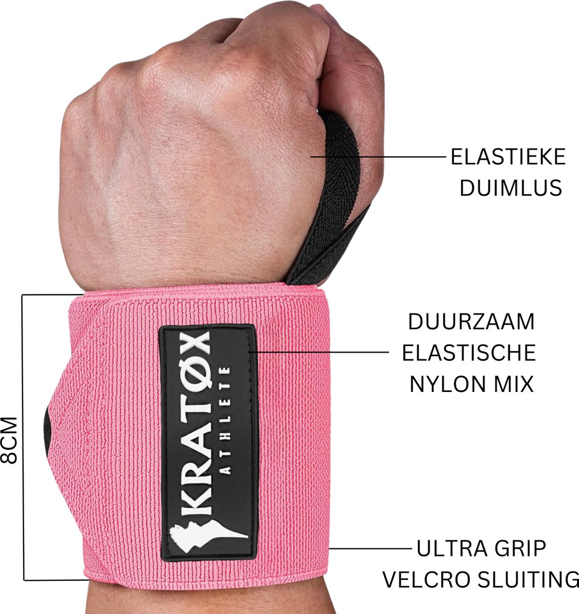 Wrist Wraps Roze 1 Paar