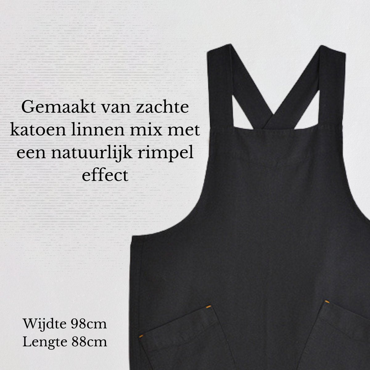 Keukenschort 'Blanco' Zwart