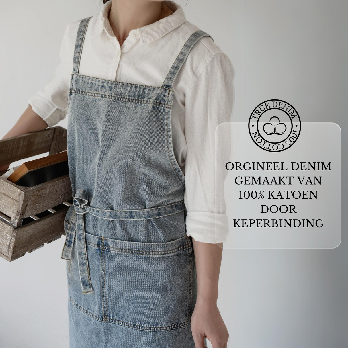 Licht Denim Keukenschort