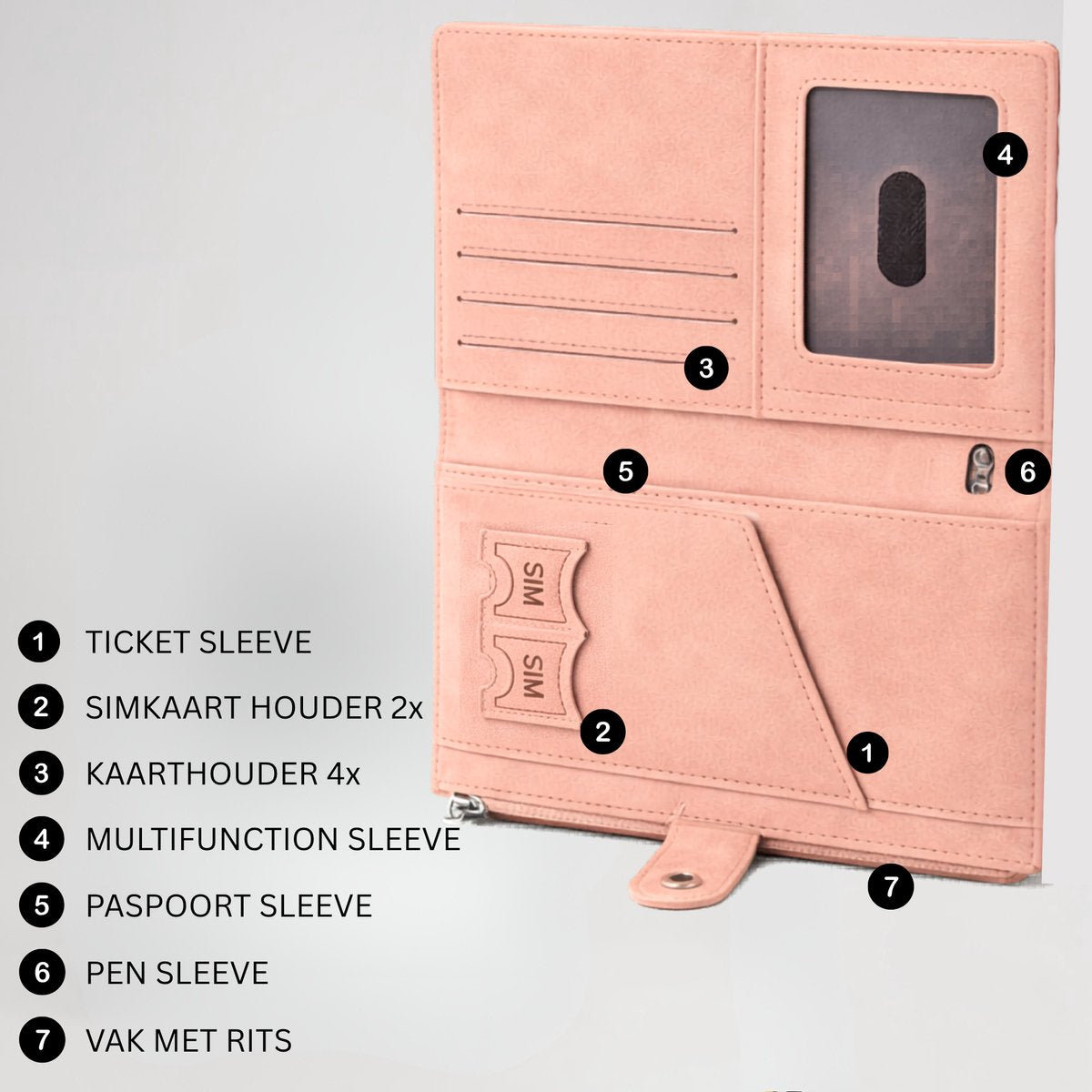 Paspoort Hoesje Roze