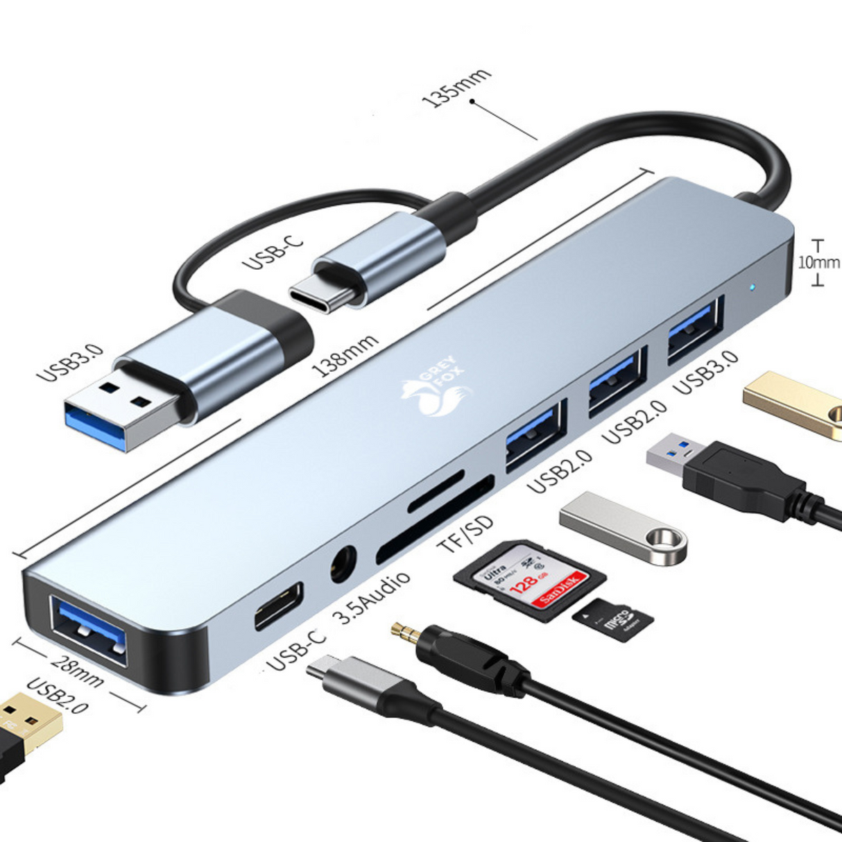 8-in-1 USB Hub